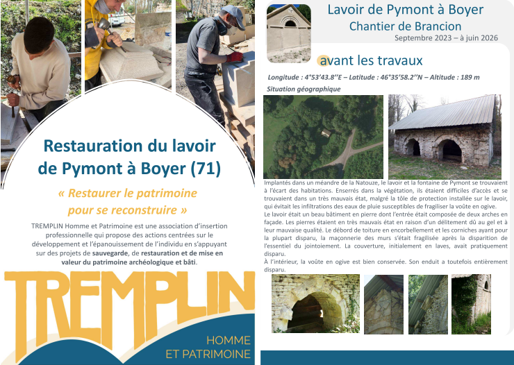rapport lavoir de pymont boyer restauration tremplin homme et patrimoine brancion